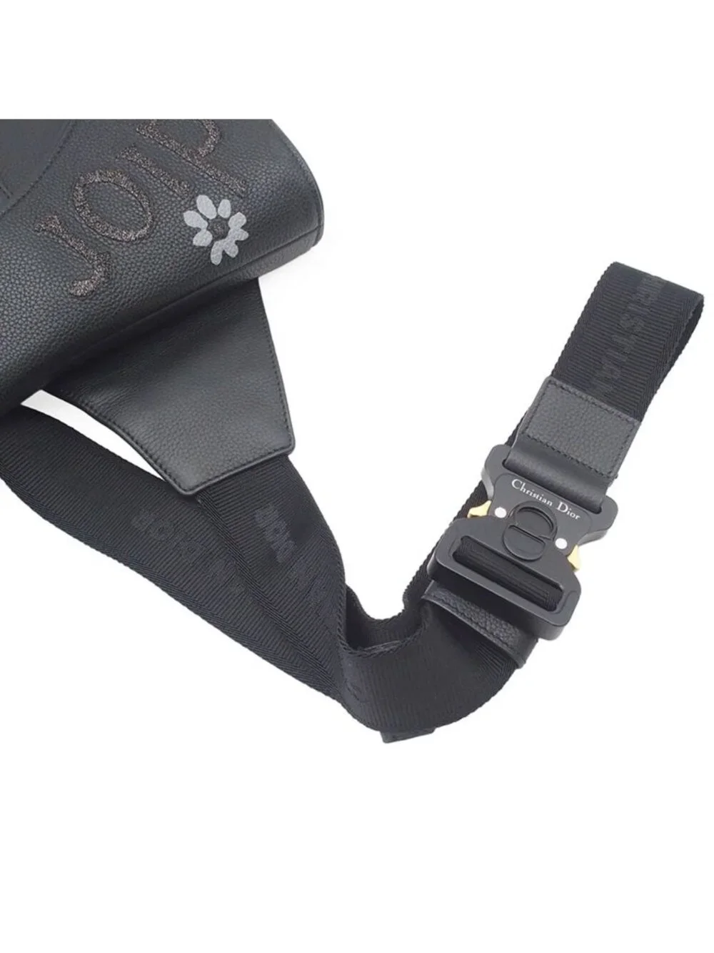 Dior Saddle Bag Black Leather Erl Eli Russell Lynettes Collaboration Embroidery